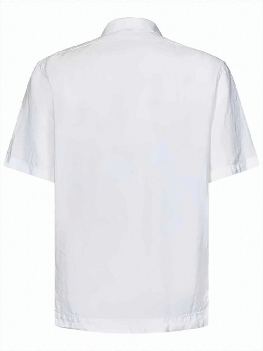 Short-Sleeved Linen Shirt with Classic Collar