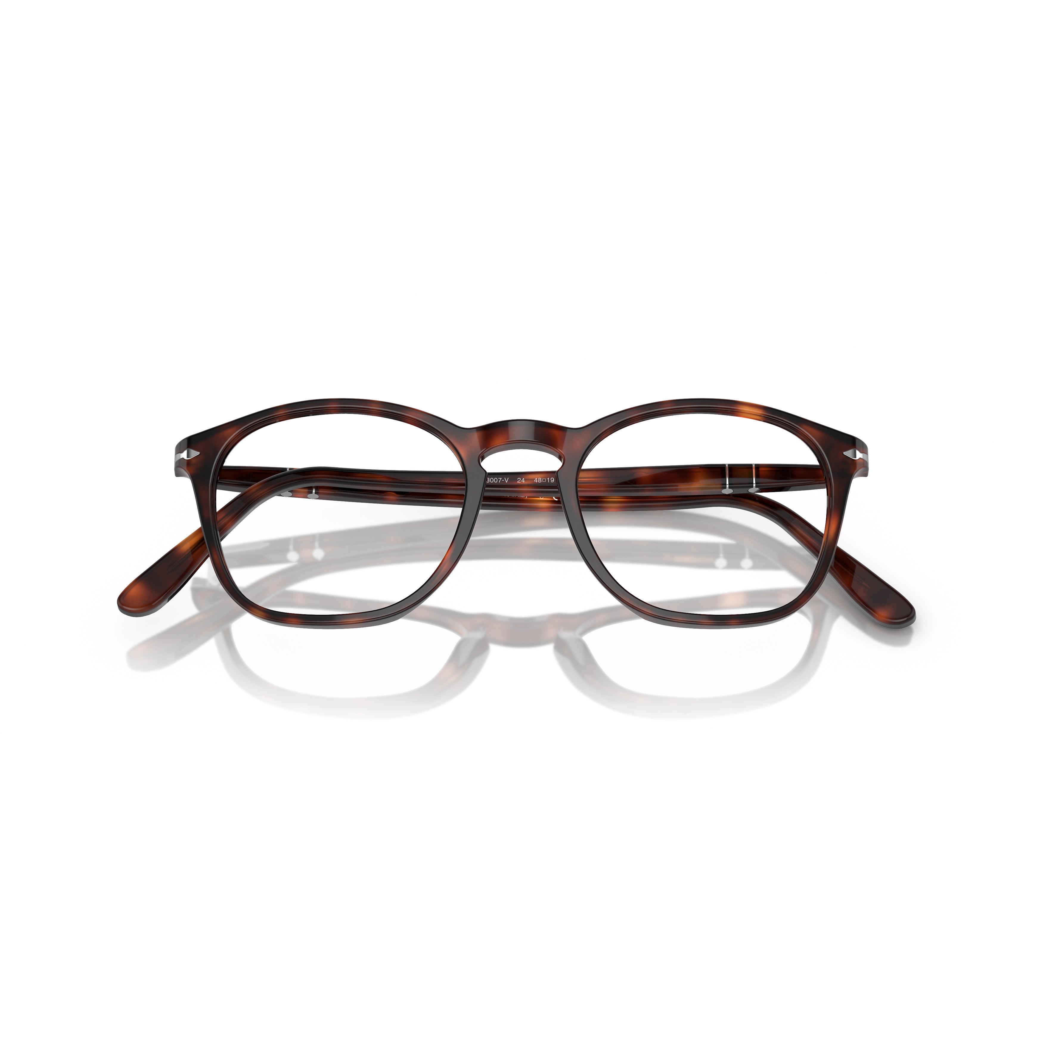 0po3007v Tortoiseshell-patterned Acetate Eyeglasses with Keyhole Bridge