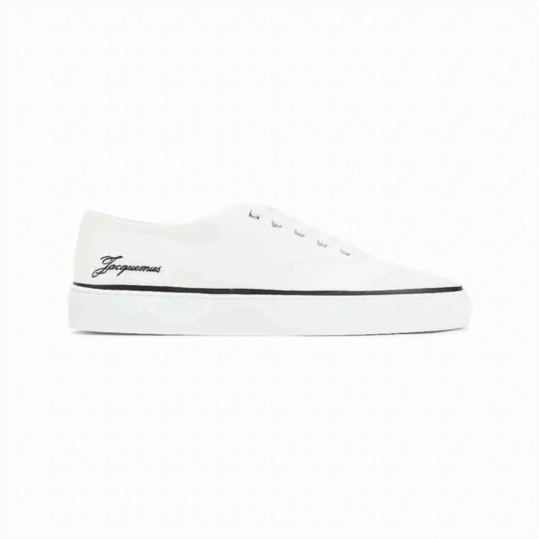 Minimalist White Sneakers with Elegant Black Detailing