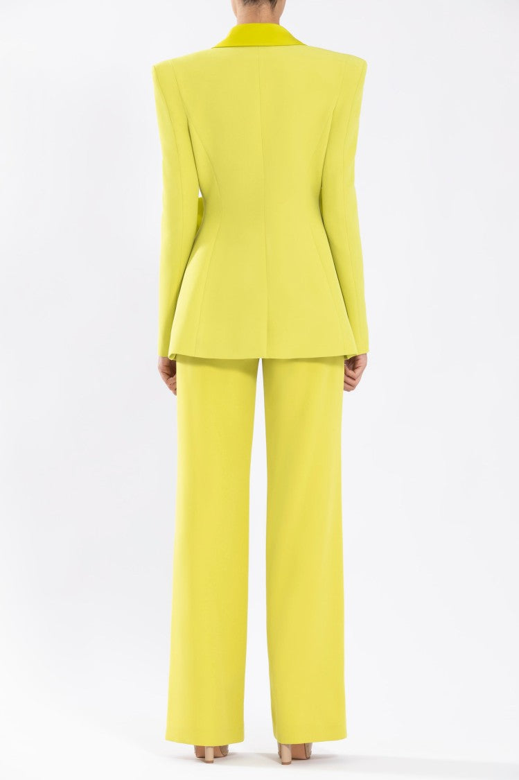 Lime Green Straight-Fit Pants