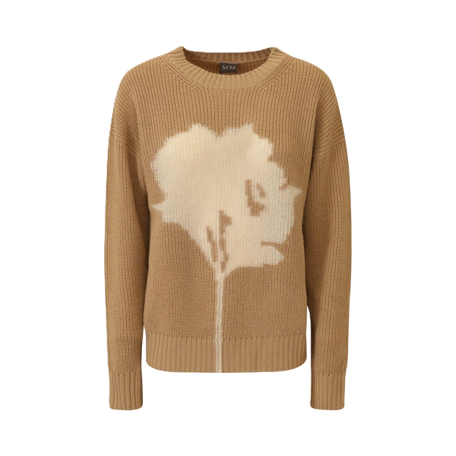 Timeless Virgin Wool Sweater With Floral Pattern