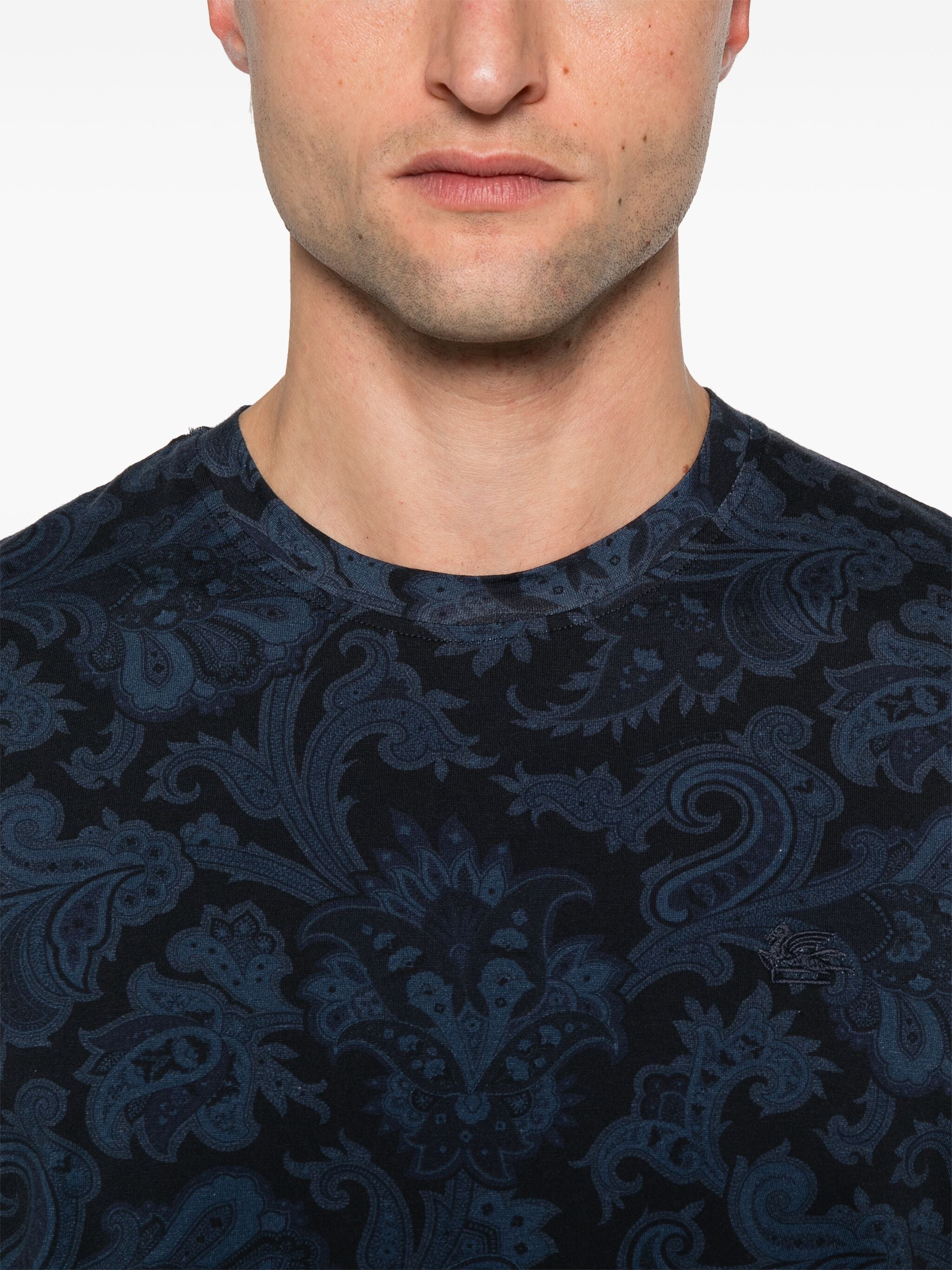 Roma Paisley-Print Floral Cotton T-Shirt