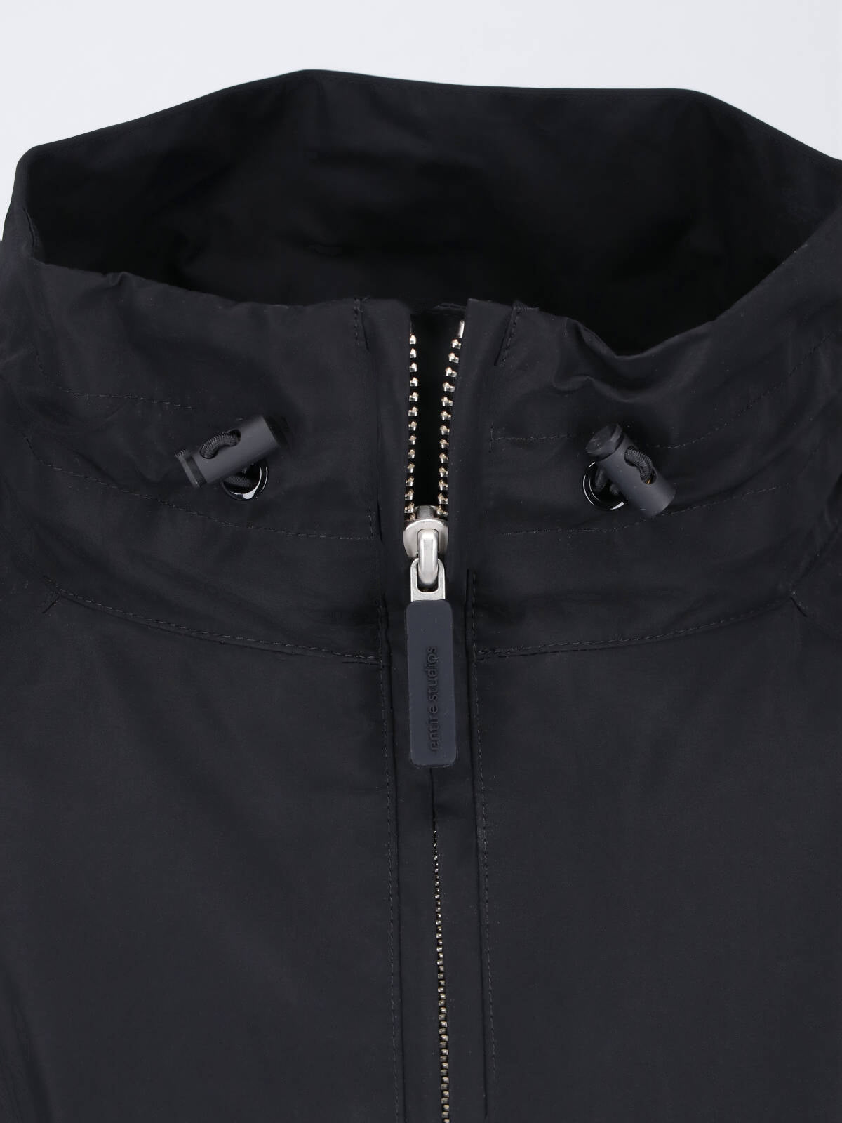 Black Minimalist High Collar Jacket