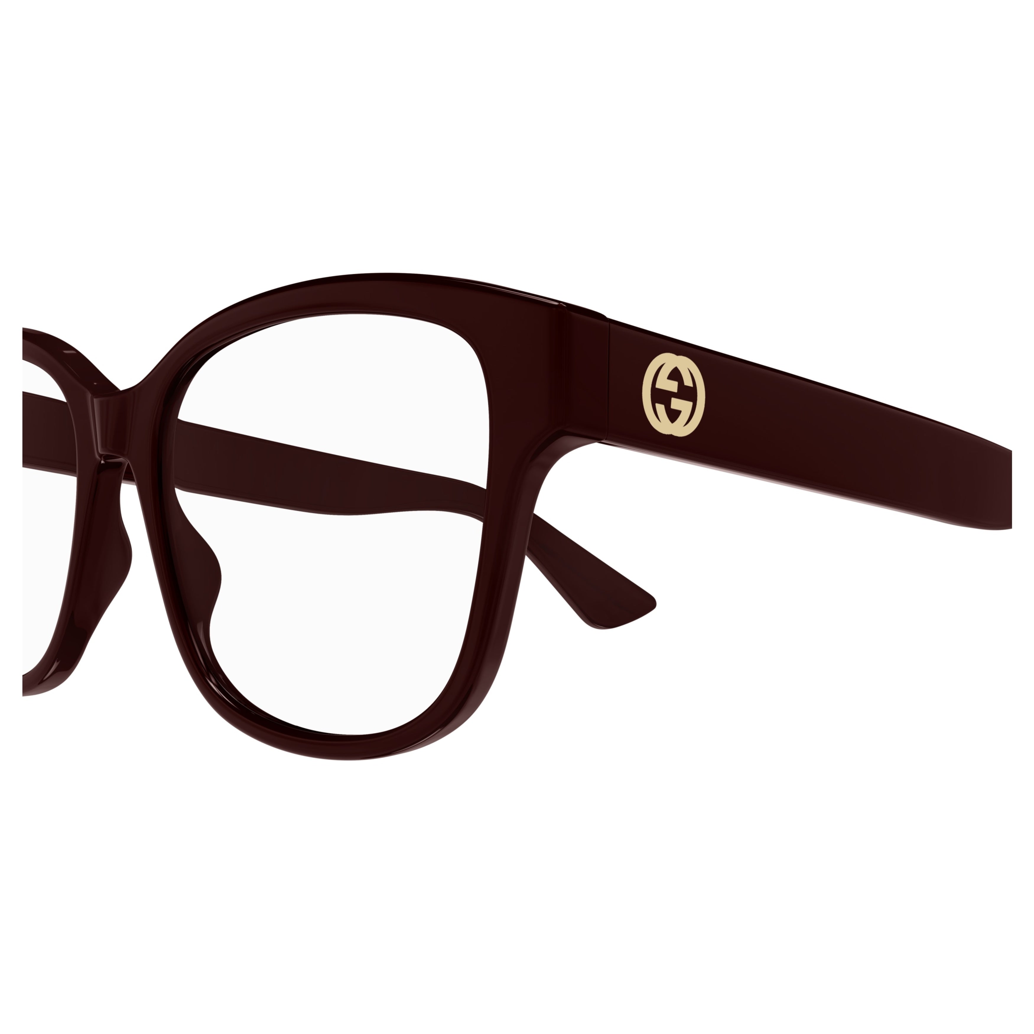 Gg1340o Oversized Square Frame Burgundy Eyeglasses