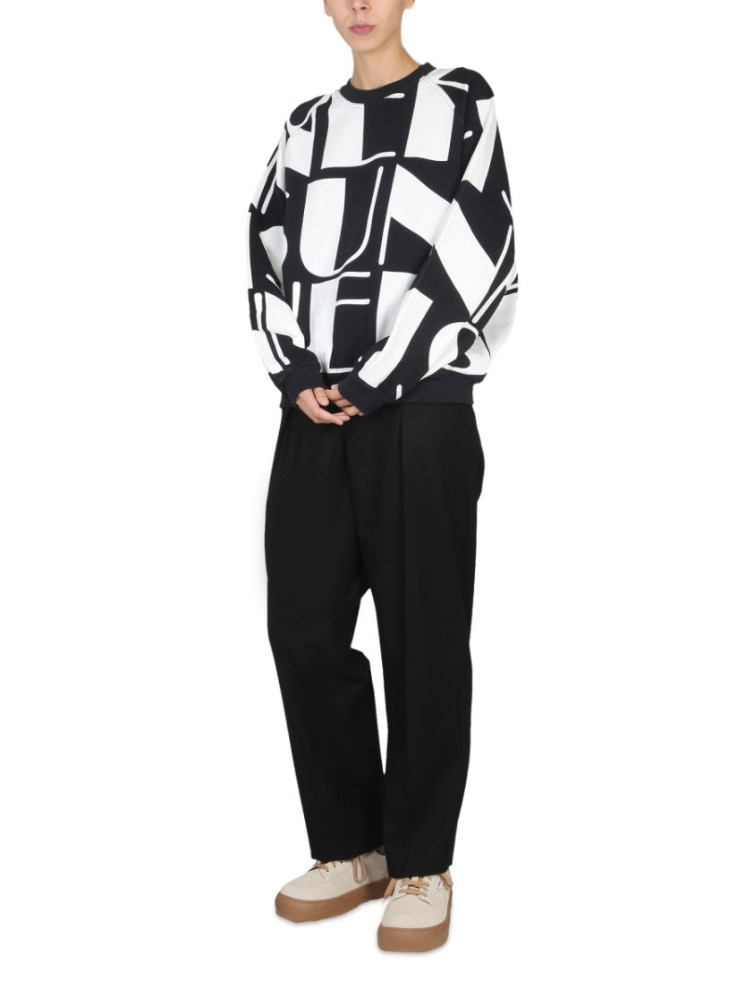 Oversized Graphic Print Crewneck Sweatshirt
