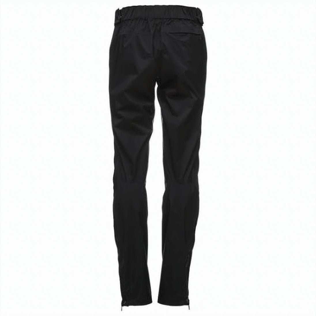 Straight Pants with Fitted Waist and Adjustable Ankle Zippers