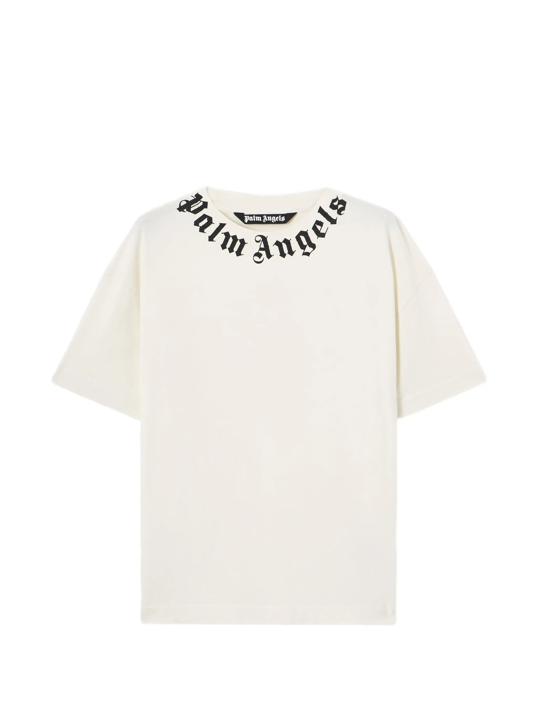 Black Neck Logo Regular Cotton T-Shirt