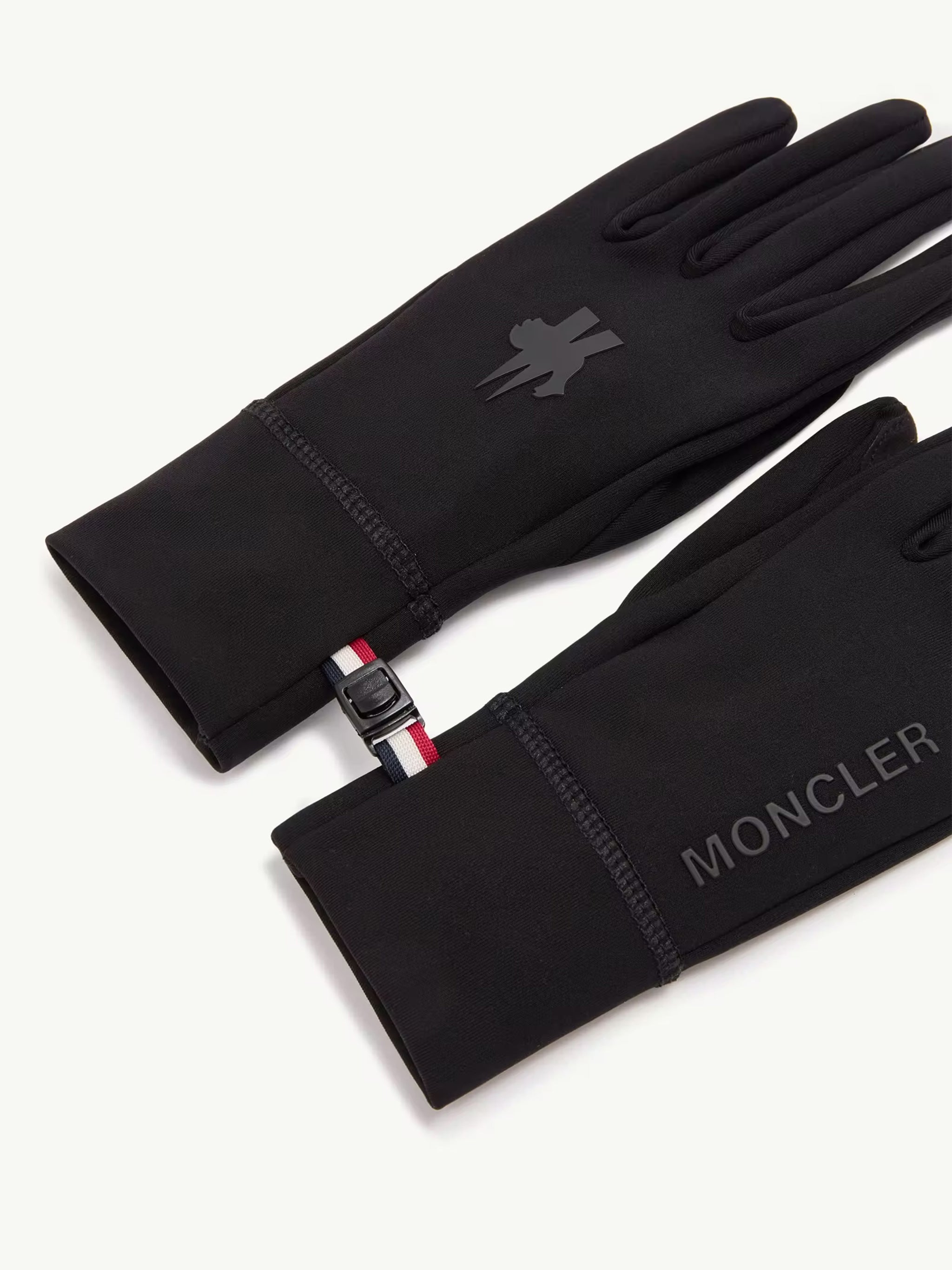 Black Textured Grip Ski Gloves