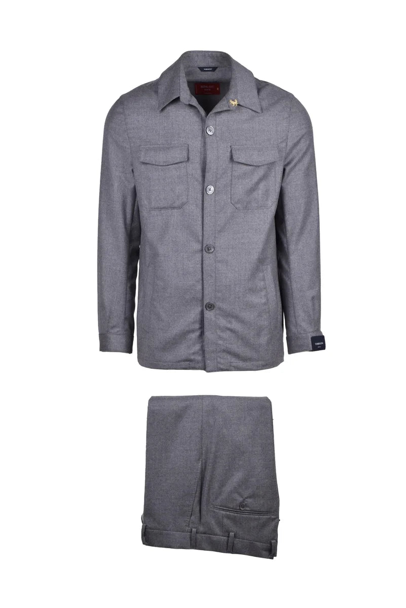 Tailored Grey Virgin Wool Suit