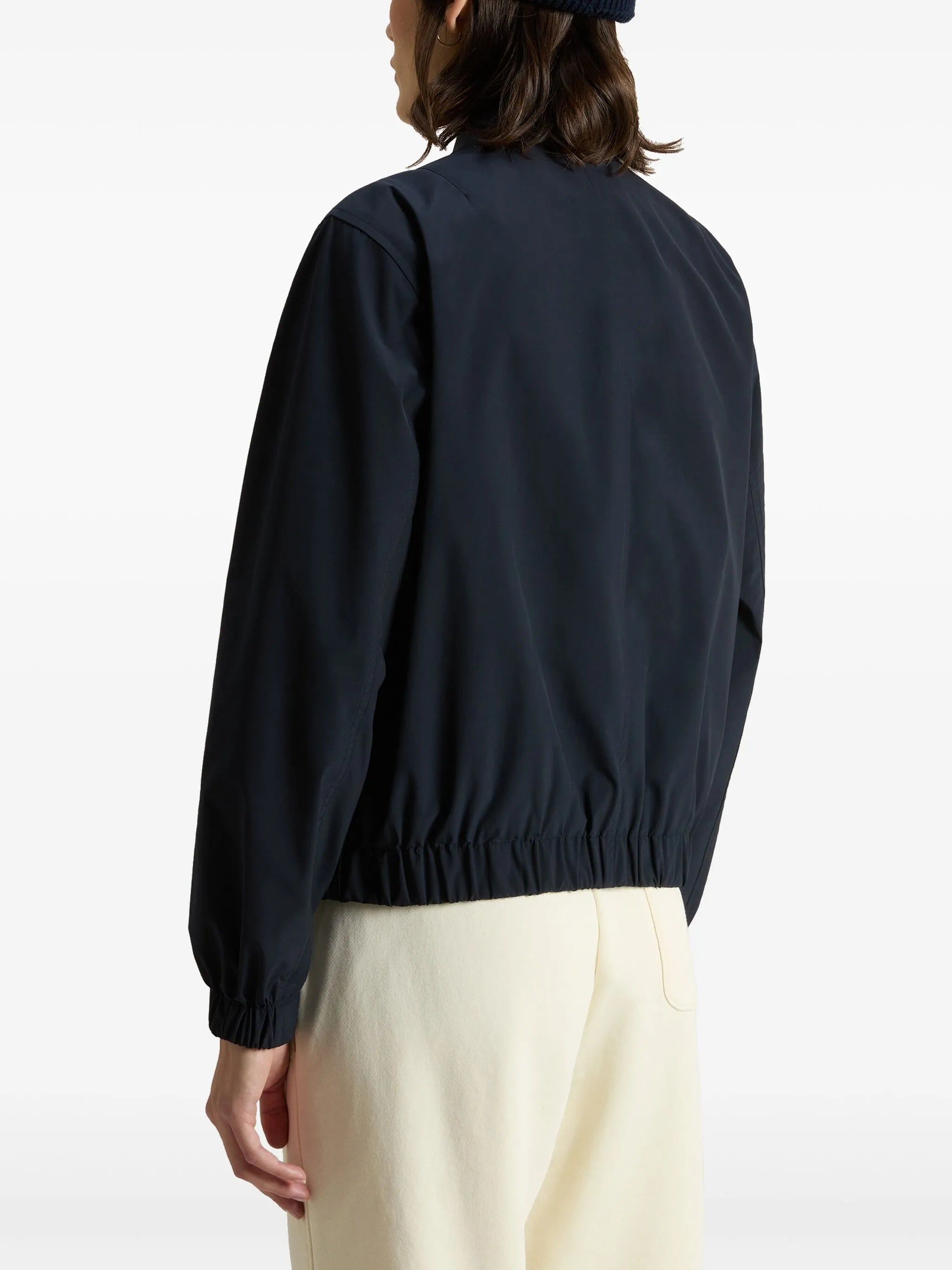 Black Summer Bomber Lightweight Polyester Jacket