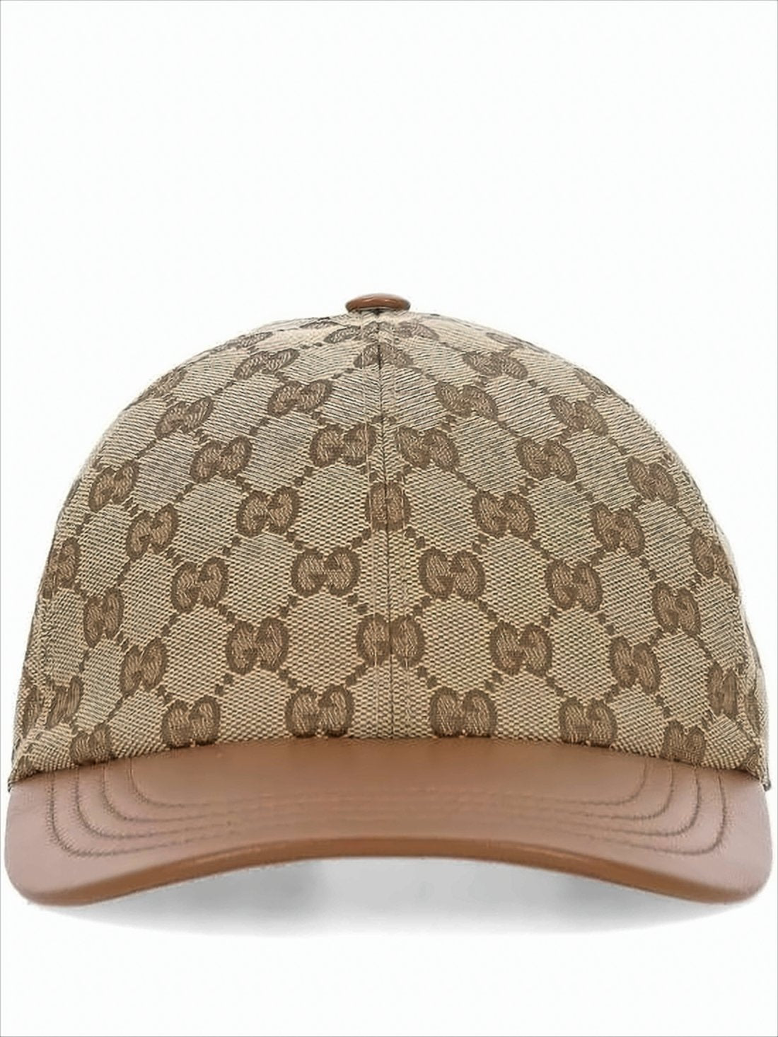 Monogram Canvas Baseball Cap with Leather Brim