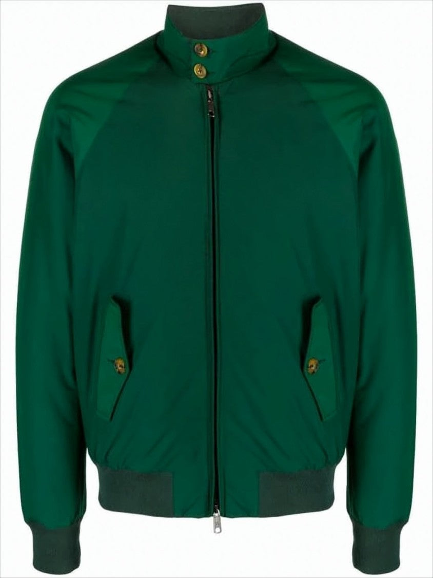 Rich Green Baracuta Bomber Jacket with Flap Pockets