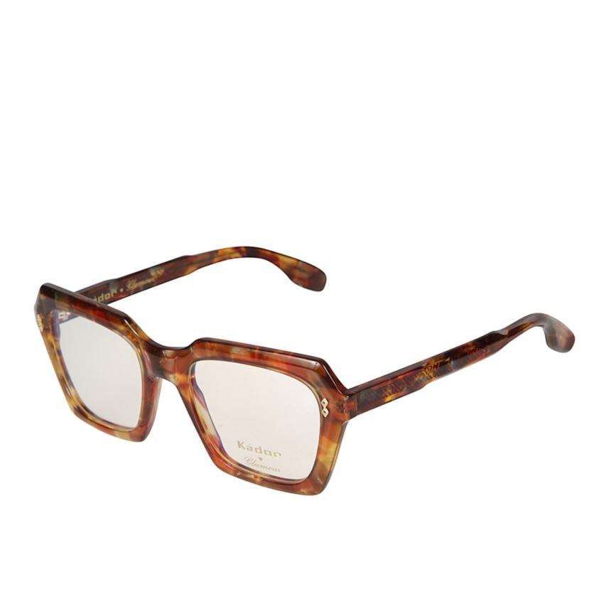 Klara Glamour Bold Geometric Tortoiseshell Eyeglasses with Glossy Finish