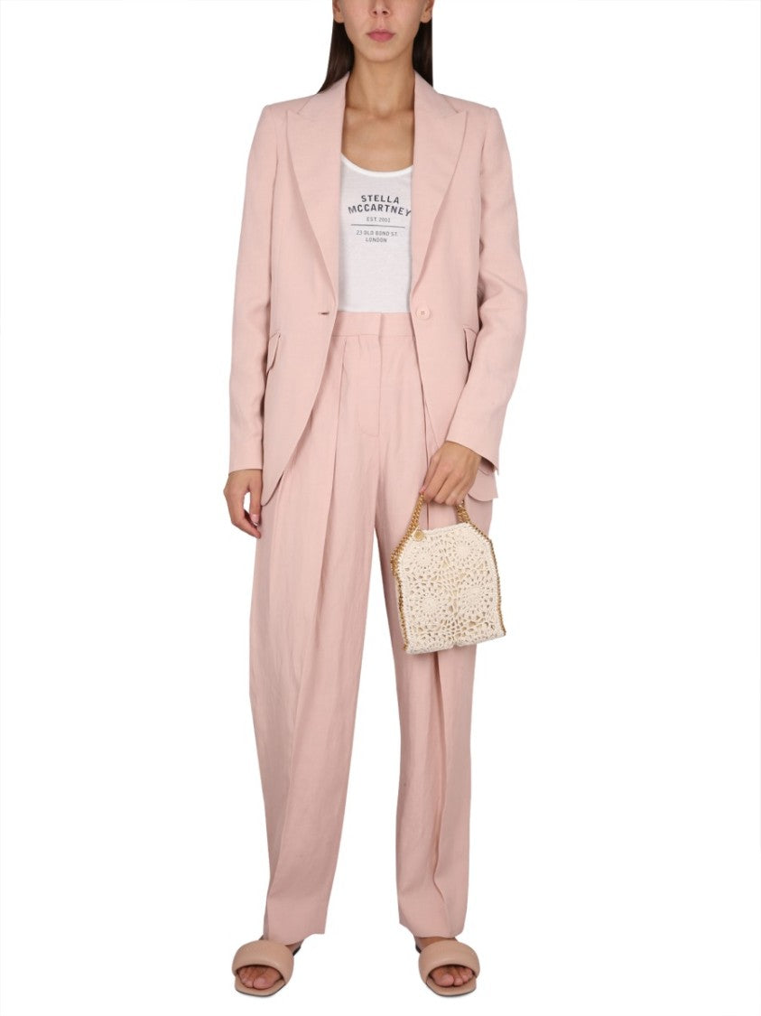 Pleated High-Waisted Soft Pants With Hook