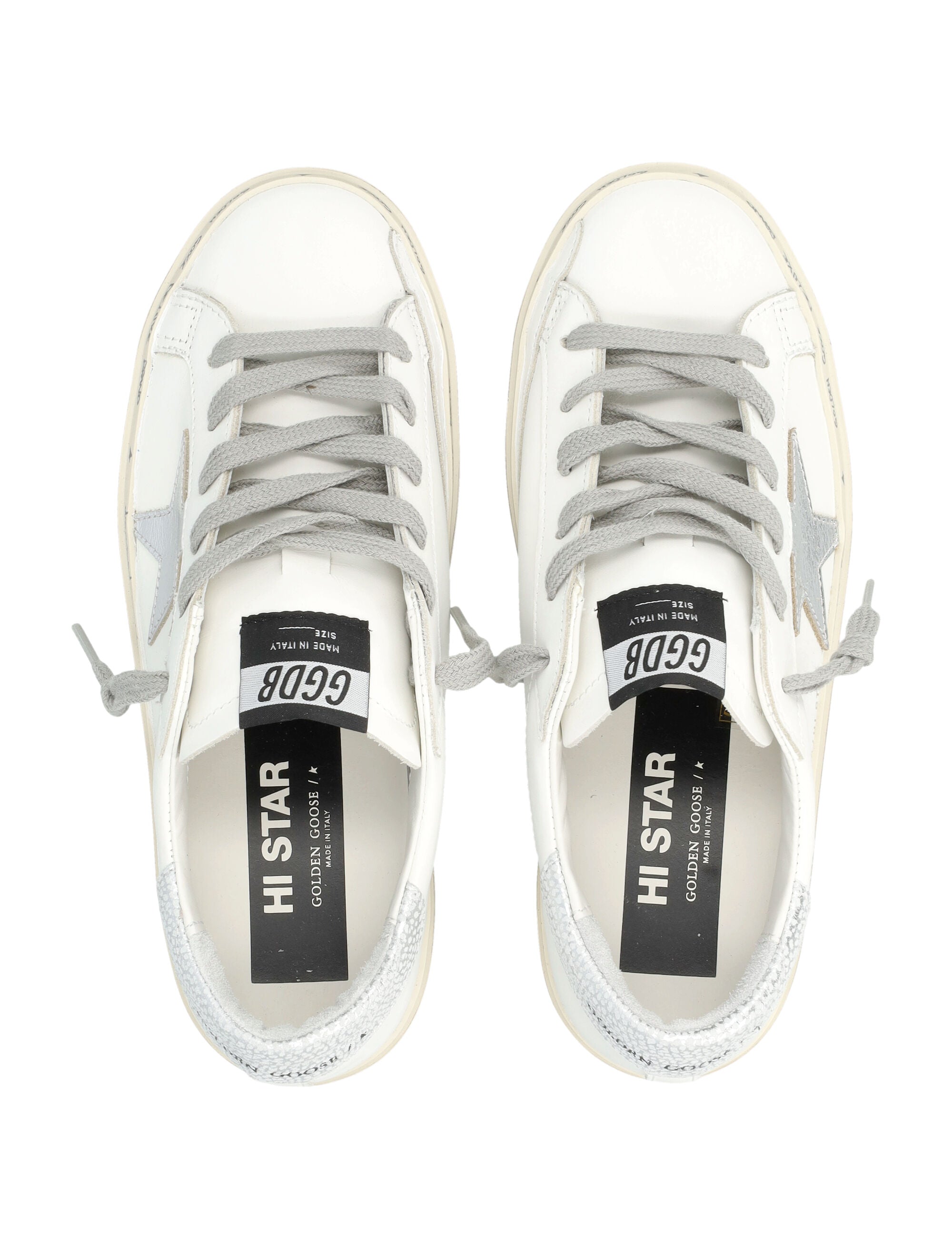 Low-Top Vintage-Inspired Leather Sneakers with Metallic Accents
