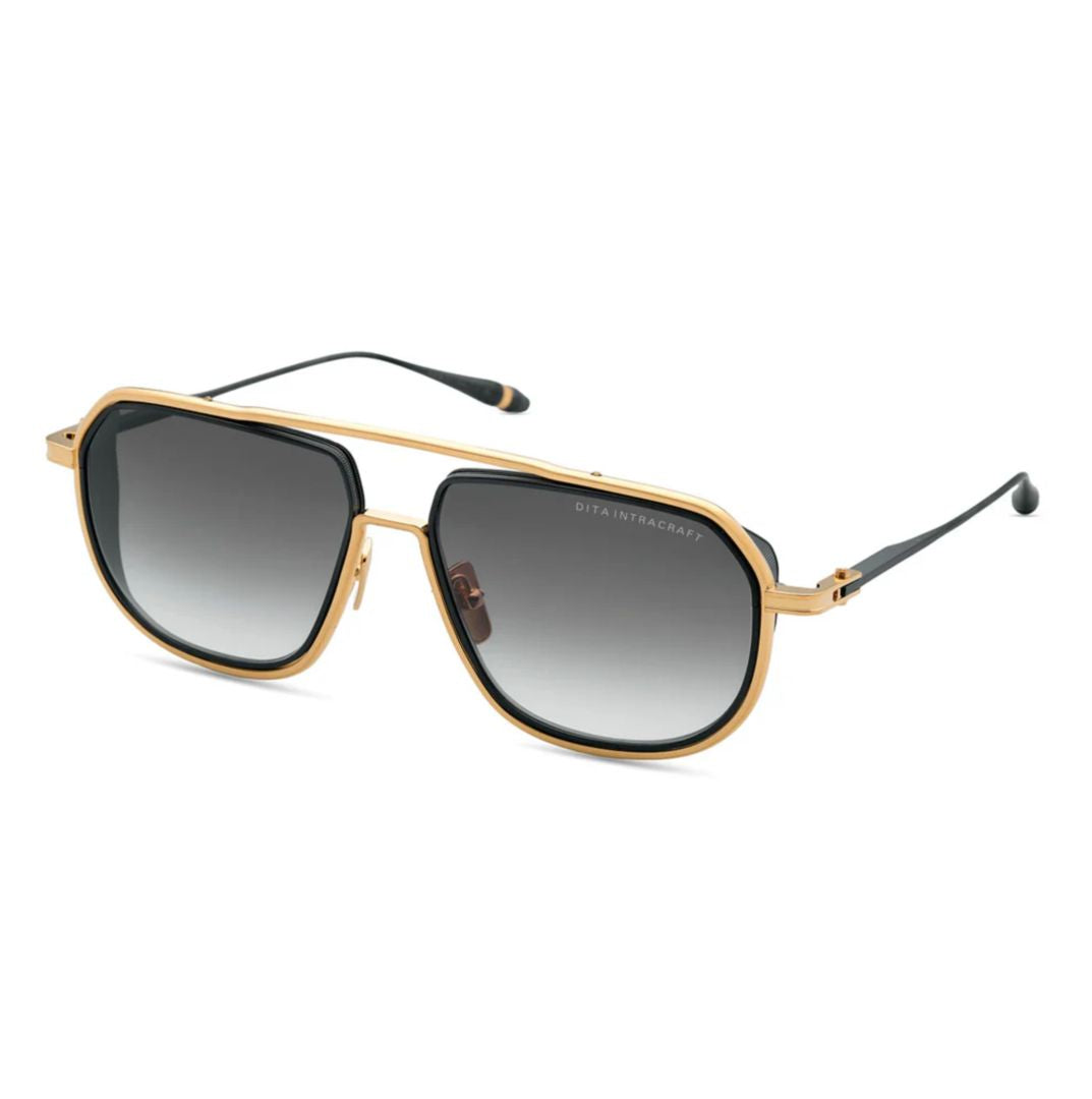 Intracraft Bold Geometric Sunglasses with Gradient Grey Lenses