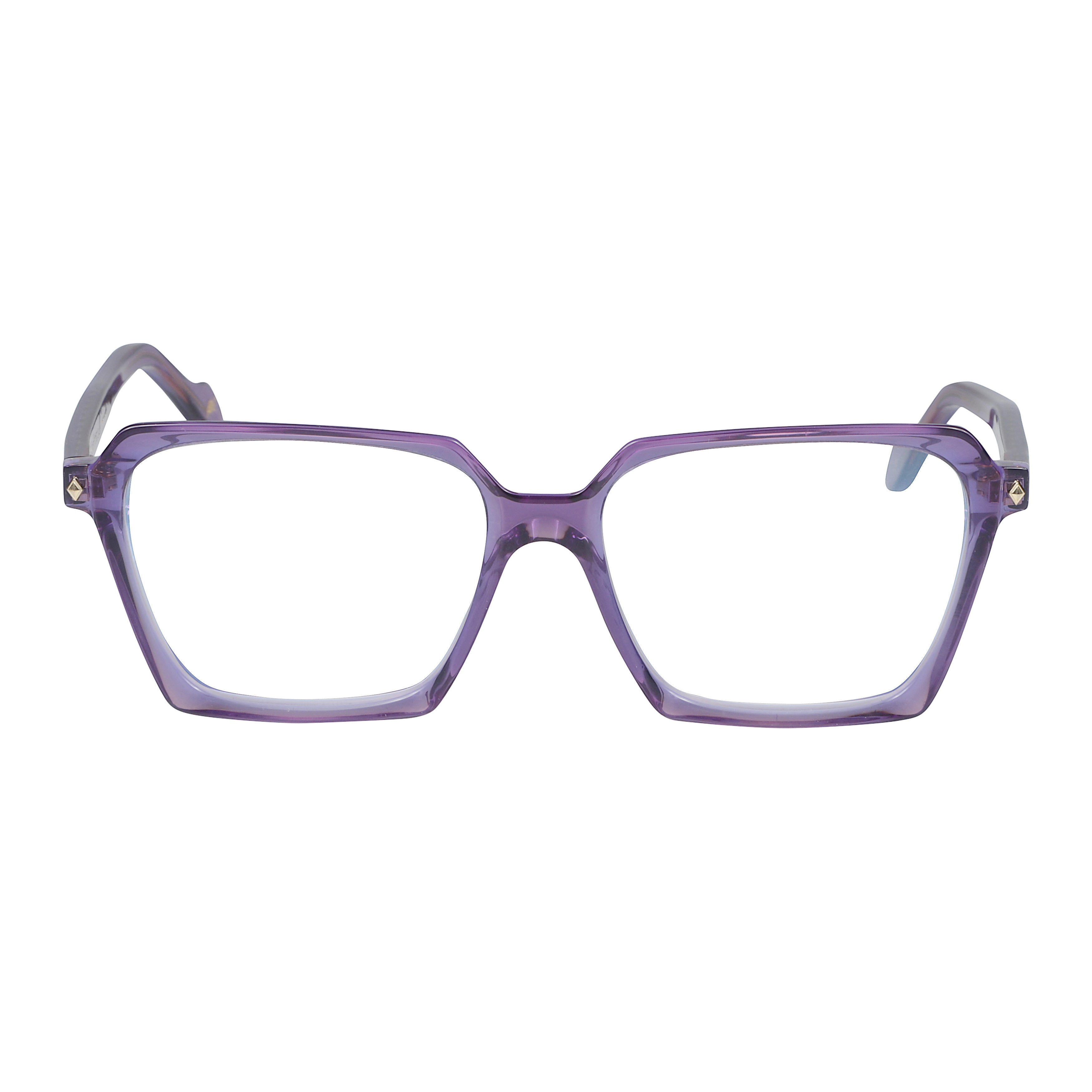 Jodie-V Oversized Square Frame Eyeglasses with Textured Temples