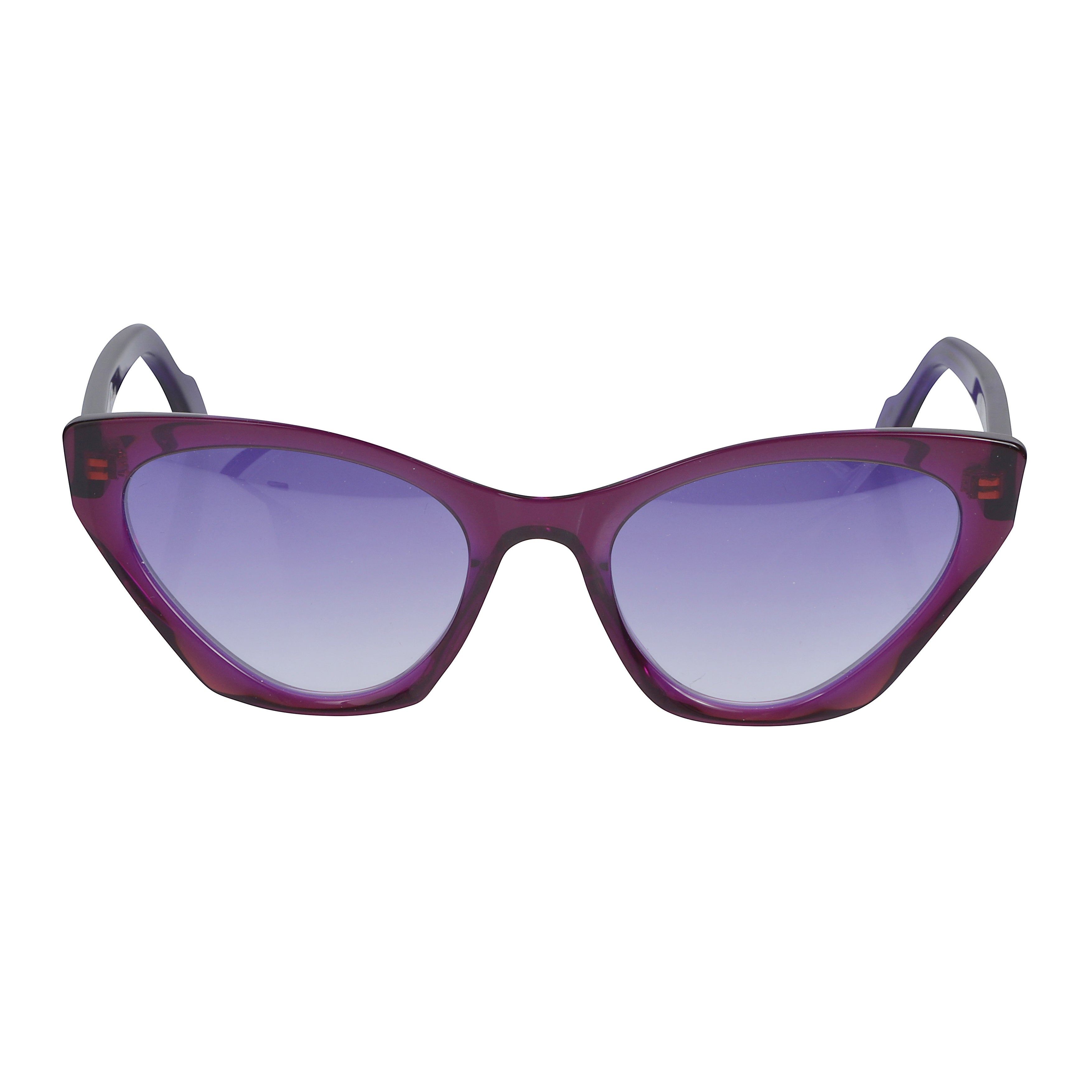 Coachella Glamour Gradient Cat-Eye Sunglasses with Textured Arms