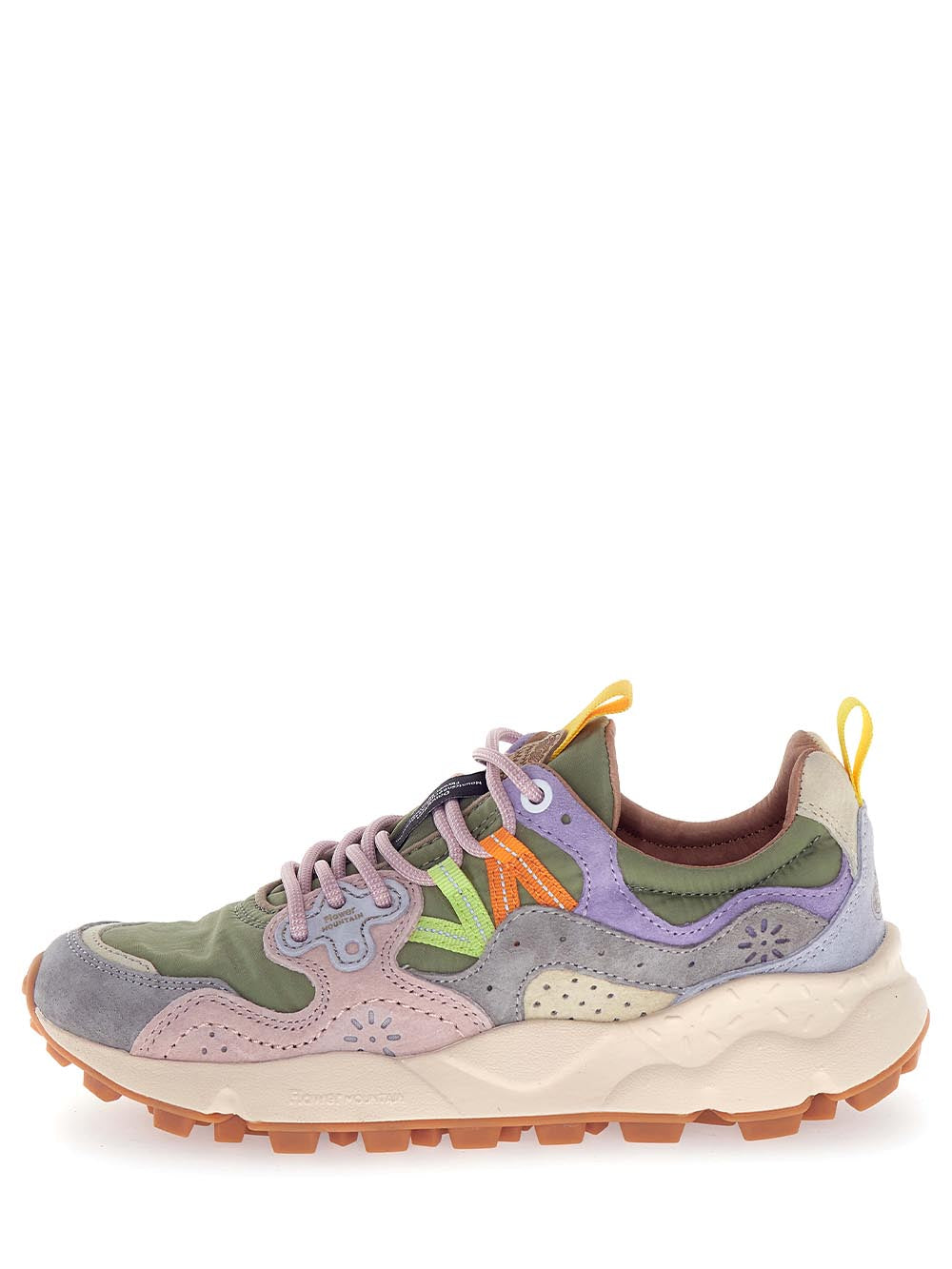 Multi-Layered Pastel Sneakers with Textured Sole