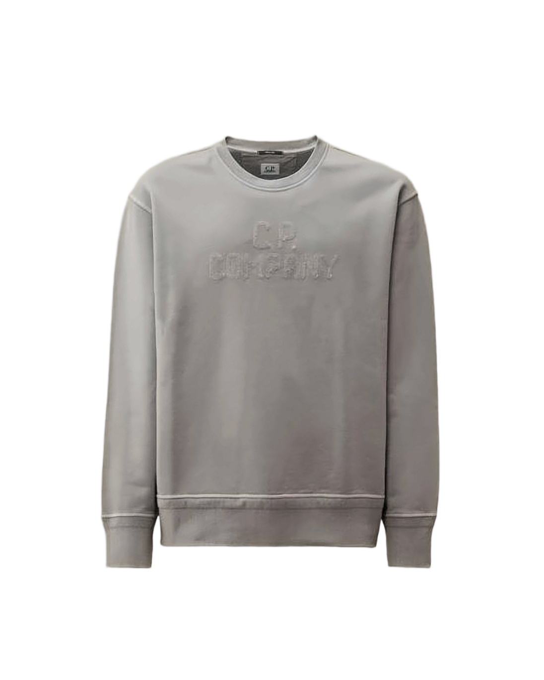 Long-Sleeve Crewneck Sweatshirt with Embossed Logo