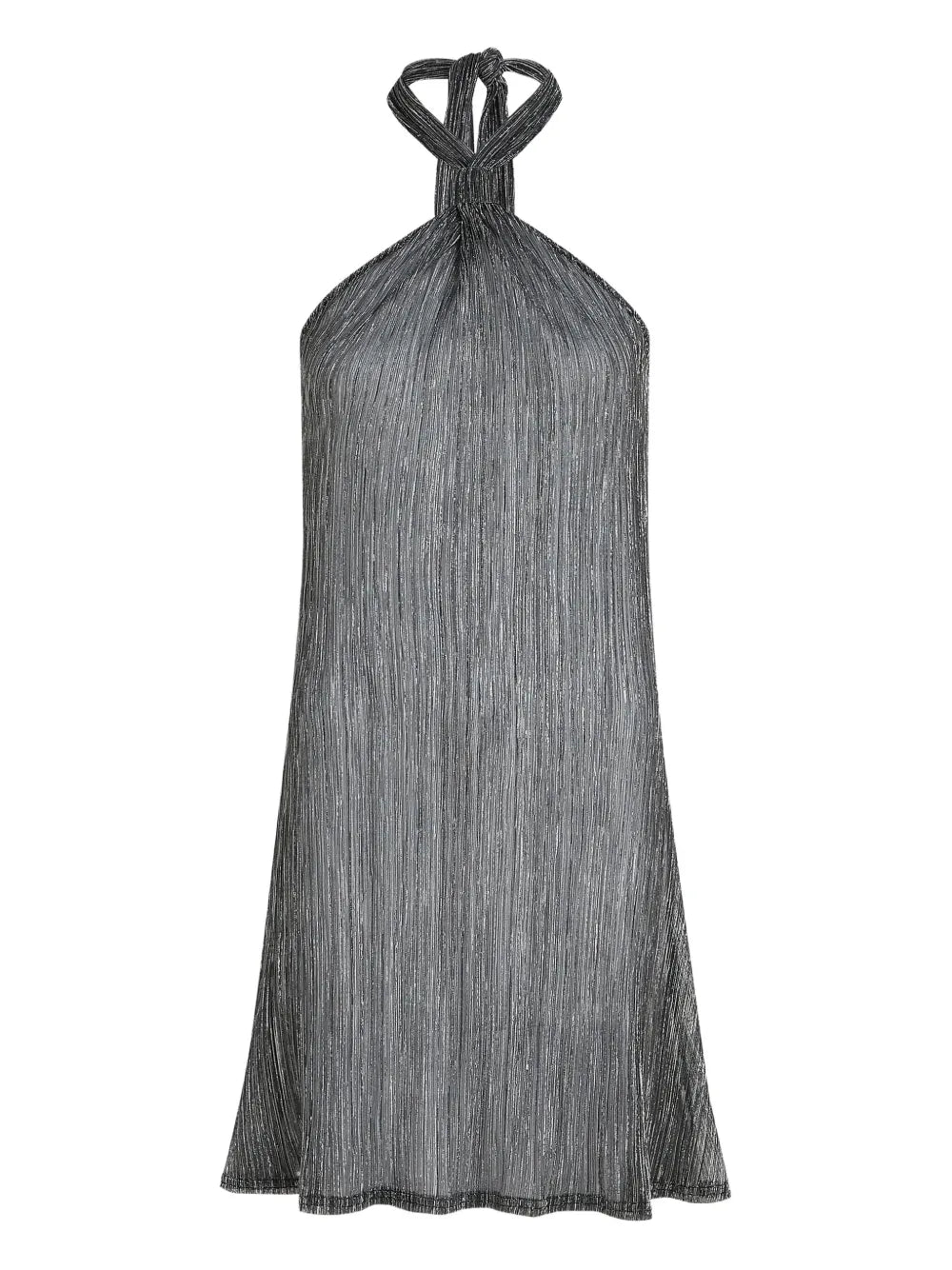 Halter Neck Mini Dress with Twisted Knot Detail