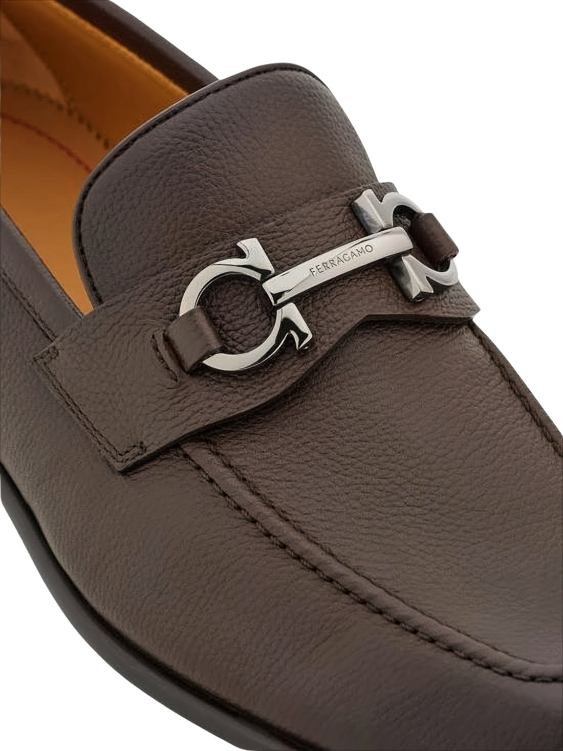 Brown Leather Loafers with Polished Finish