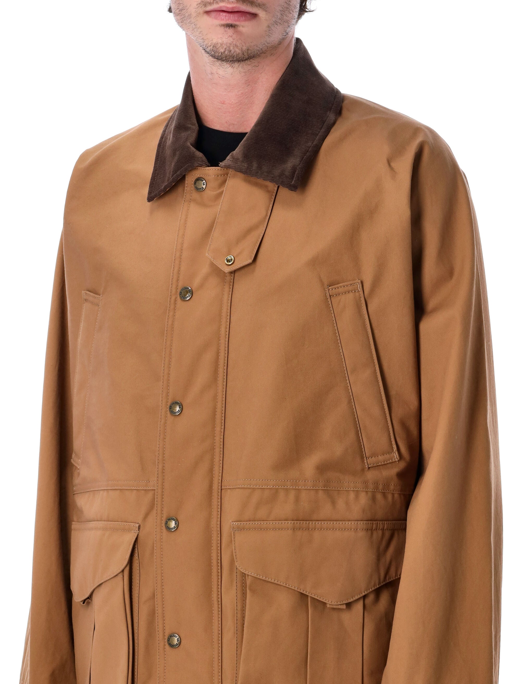 Work Jacket With Corduroy Collar