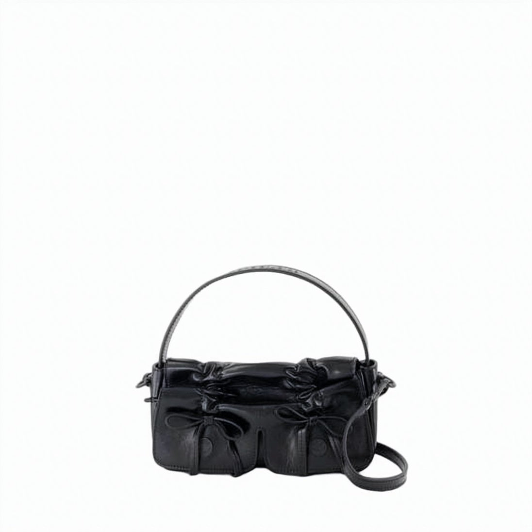 Ruched Design Crossbody Bag with Versatile Strap