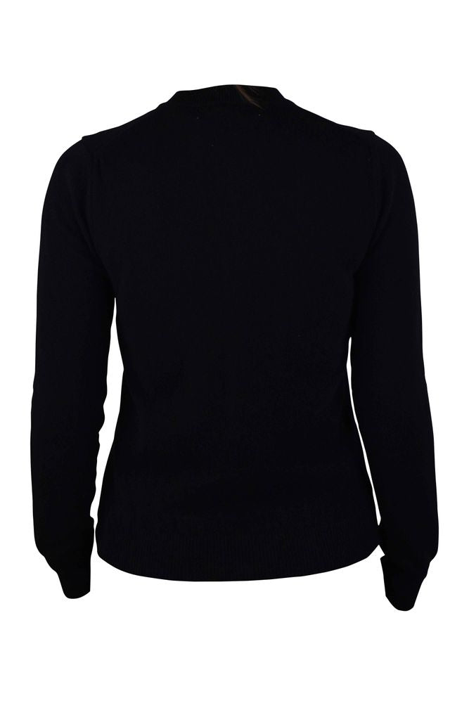 Button-Front Black Wool Vest With Heart Emblem