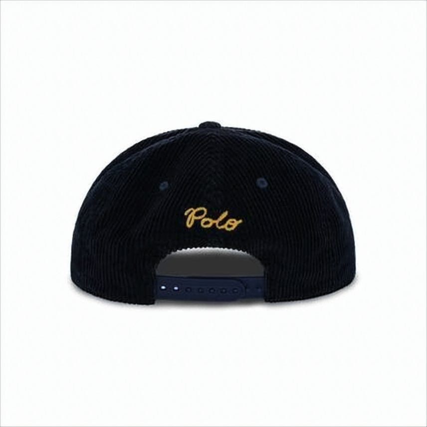 Structured Corduroy Cap with Tennis Racket Embroidery