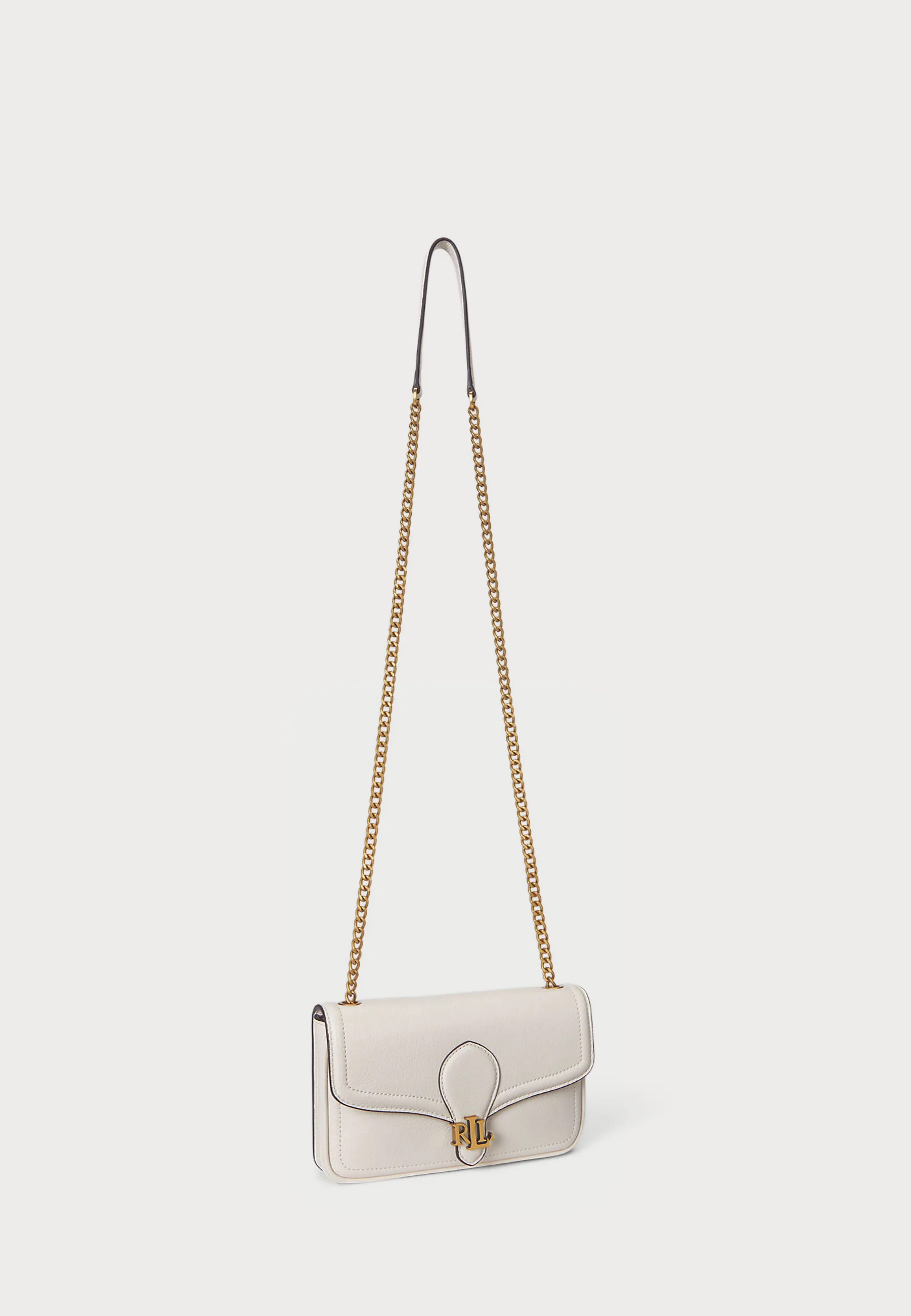 White Bradley Luxe Leather Chain Wallet