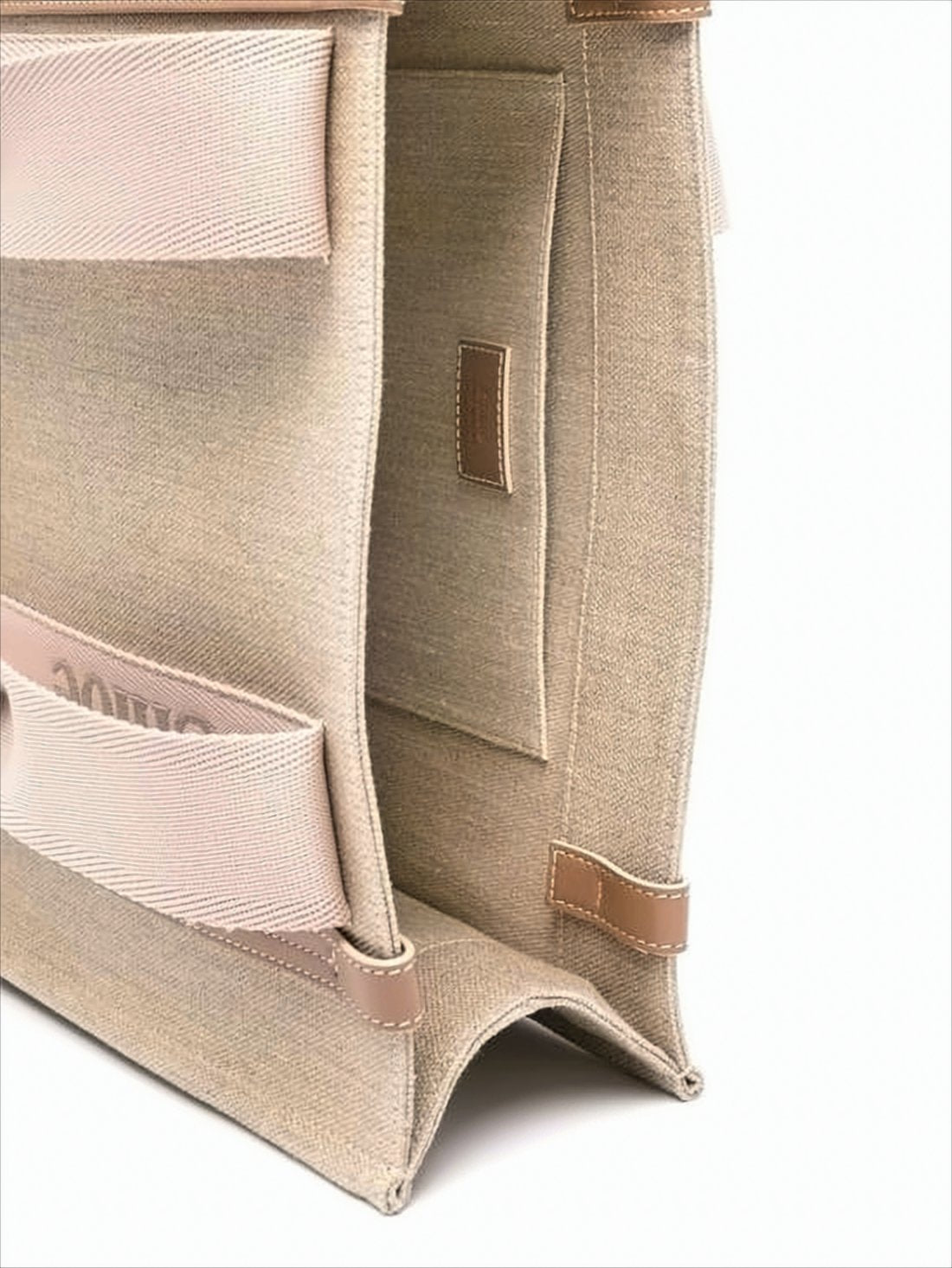 Structured Linen Shoulder Bag