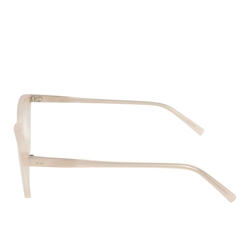 Chyli/N Translucent Beige Rounded Frame Eyeglasses with Tapered Temples