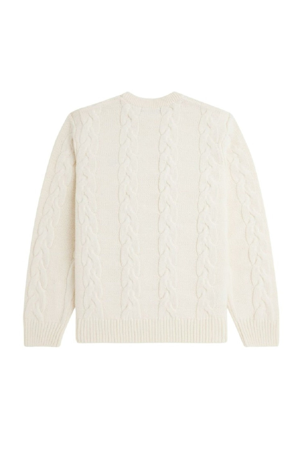 Cream Classic Cable Knit Sweater