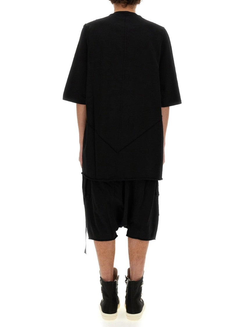 Oversized Cotton T-Shirt With Geometric Design And Relaxed Fit