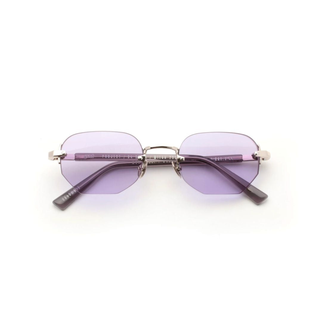 Moonstone Octagonal Lens Sunglasses with Slim Metal Frame