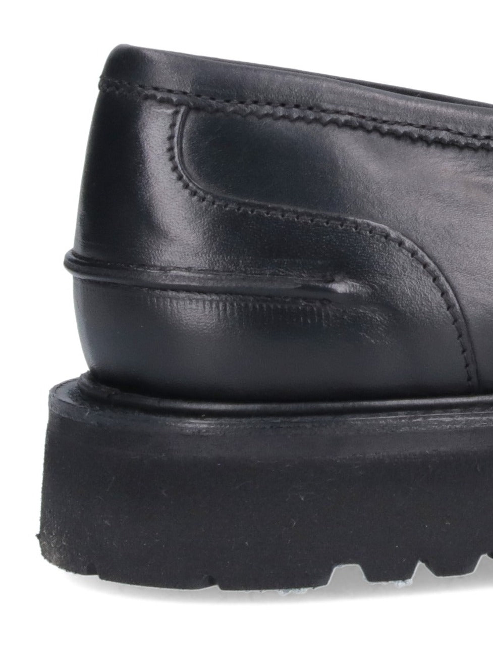 James Black Leather Loafers