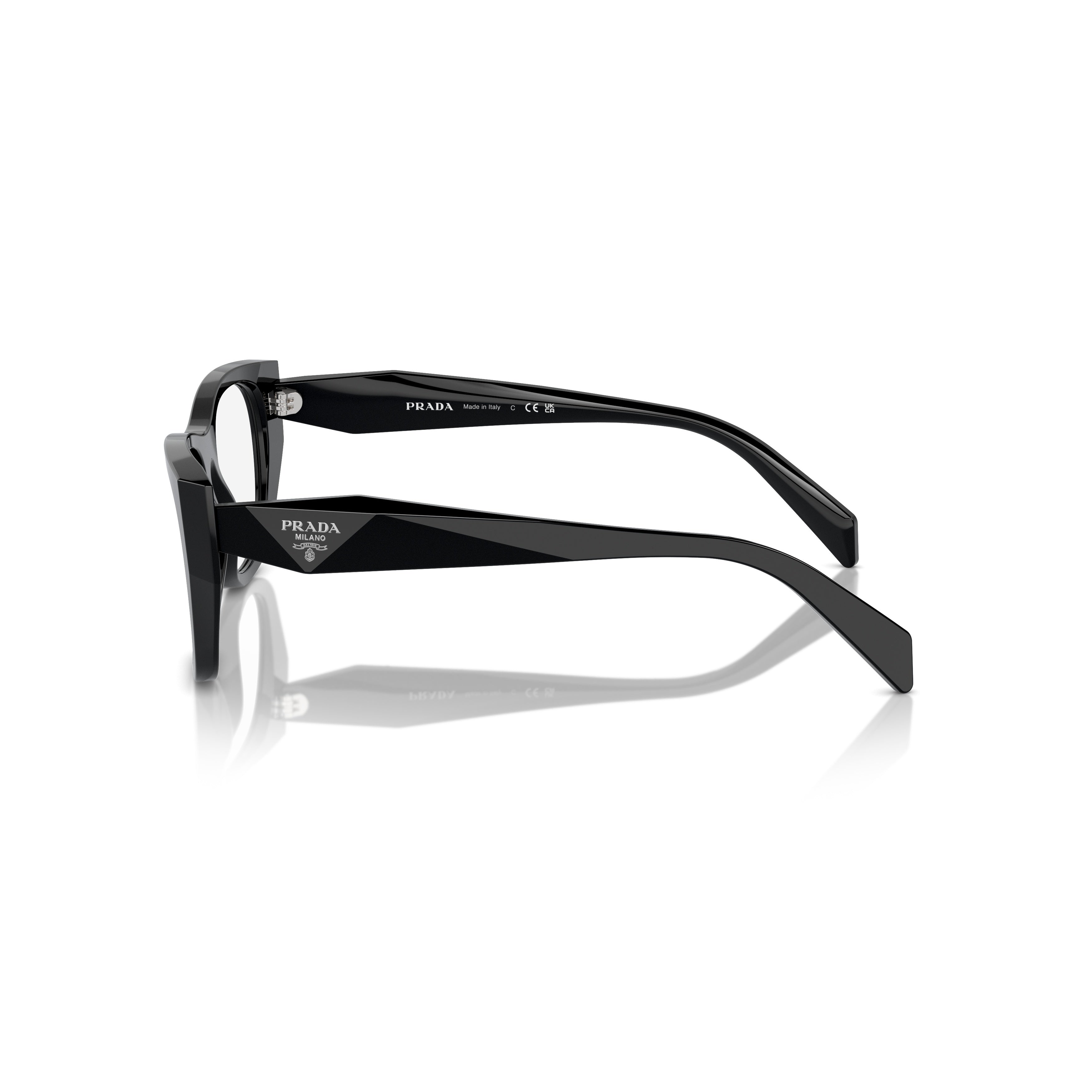0pr A18v Oversized Square Frame Black Acetate Eyeglasses