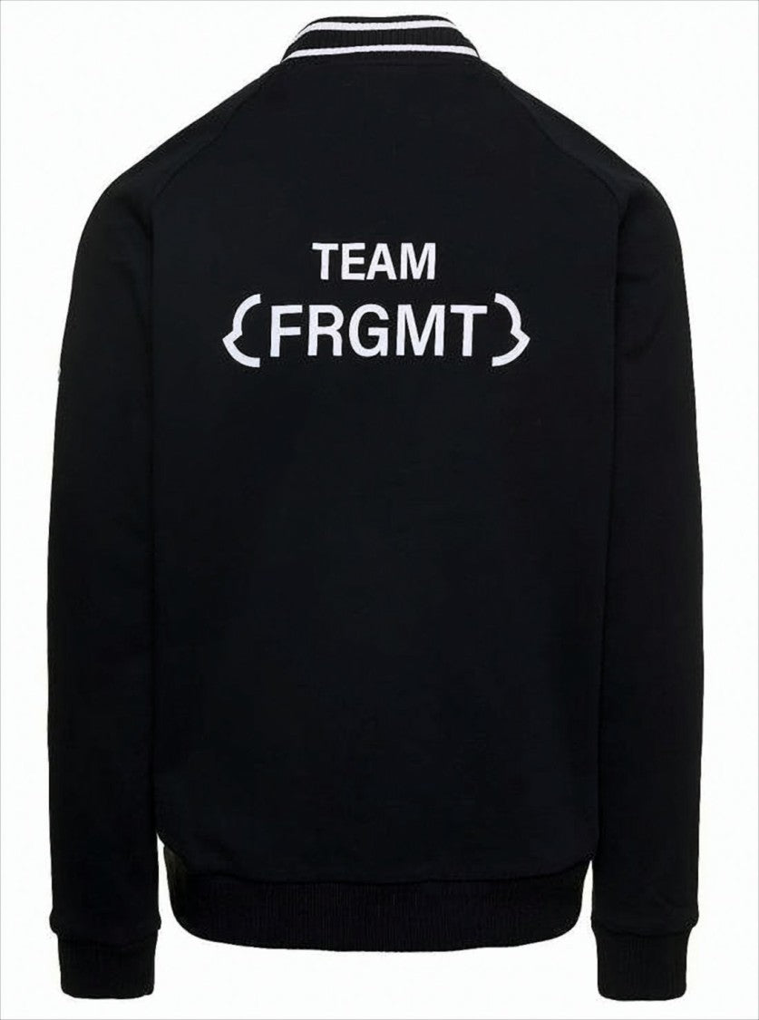 Classic Varsity-Style Jacket with Embroidered Detailing