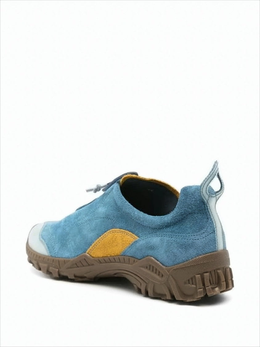 Contrast Suede Sneakers with Rugged Vibram Sole