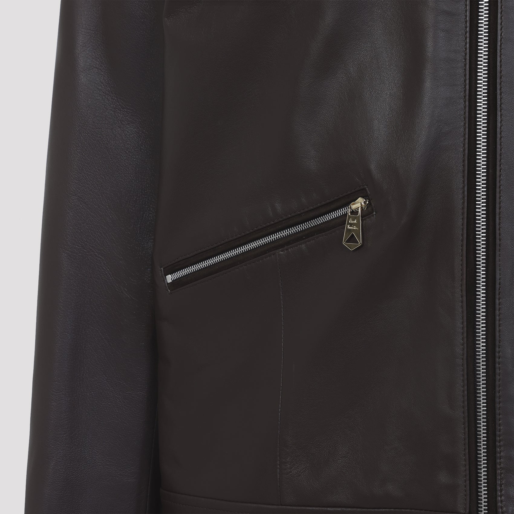 Lamb Leather Jacket With Polished Finish