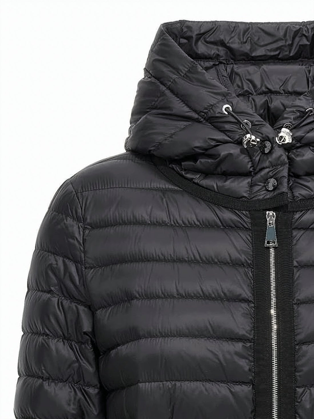 Quilted Down Jacket with Adjustable Collar