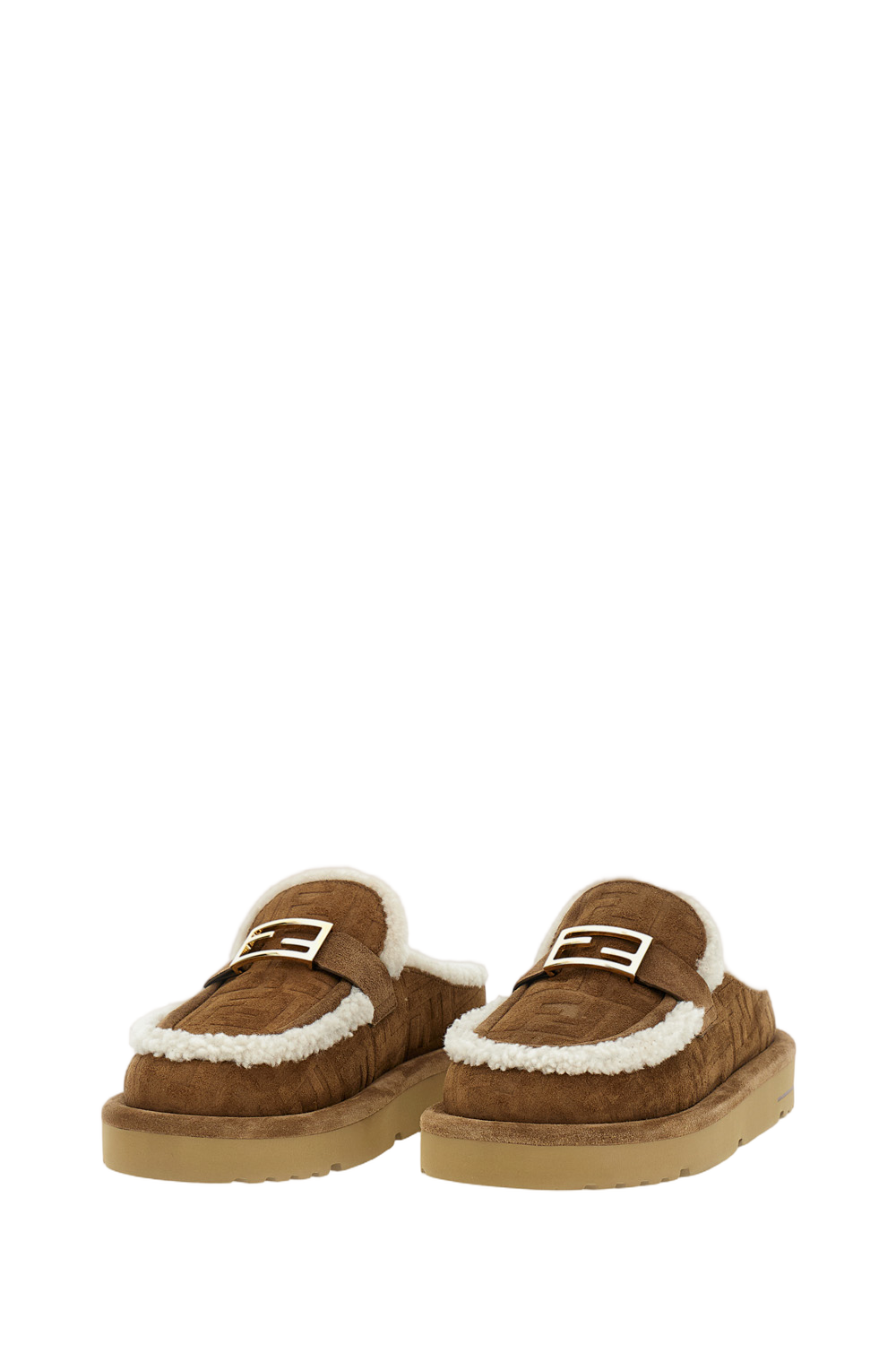 Suede And Shearling Sabot