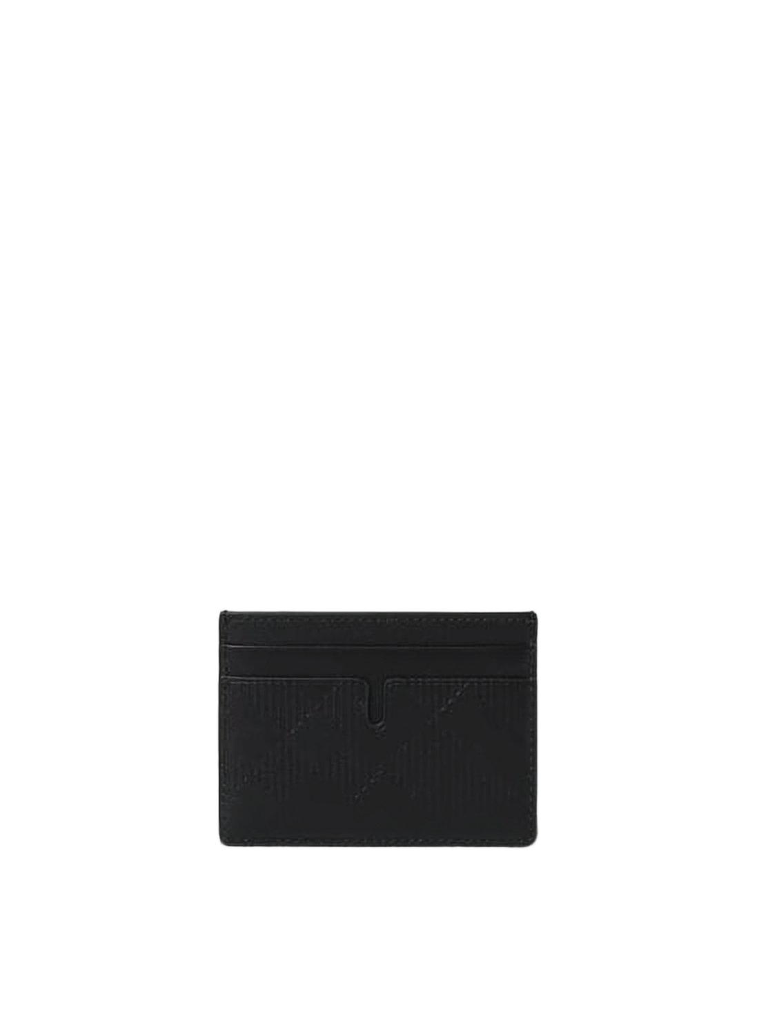 Rectangular Black Cow Leather Card Wallet