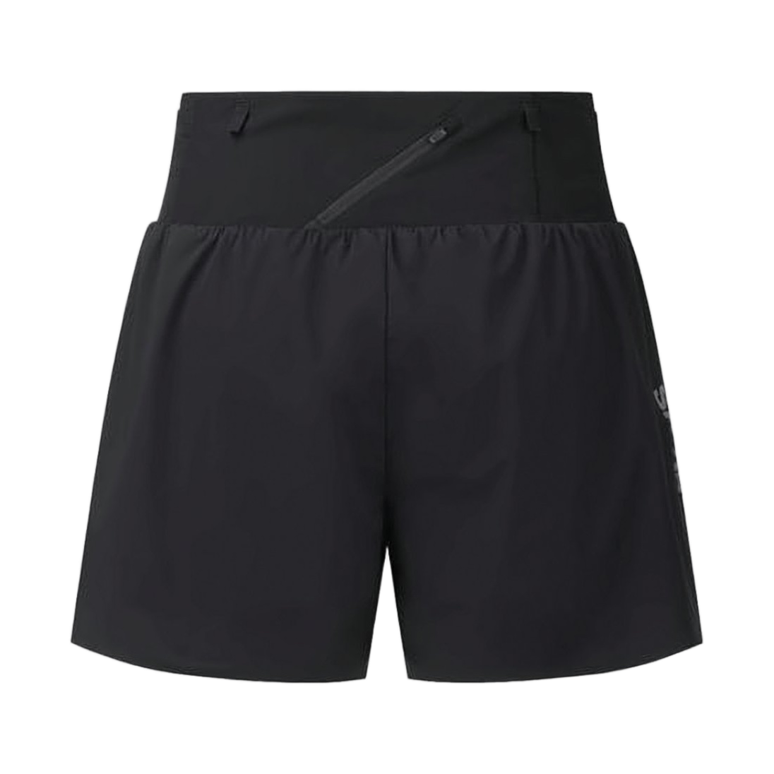 High-Waisted Black Shorts with Adjustable Drawstring