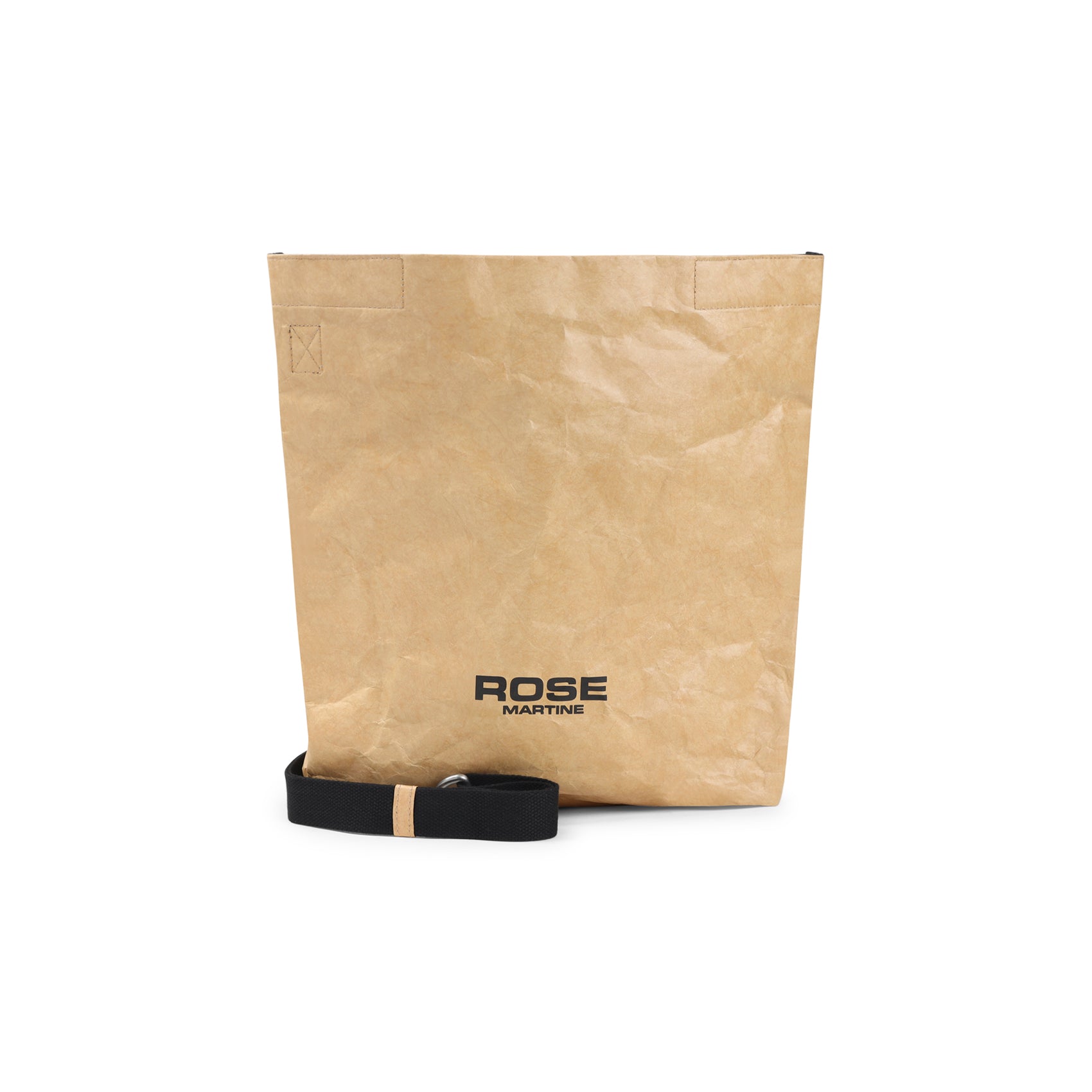 Rectangular Tote Bag with Crinkled Texture