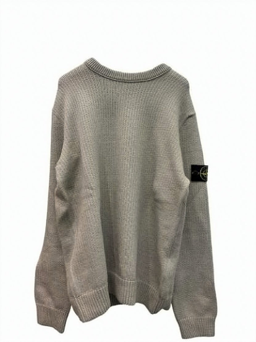 Textured Cotton Crewneck Jumper