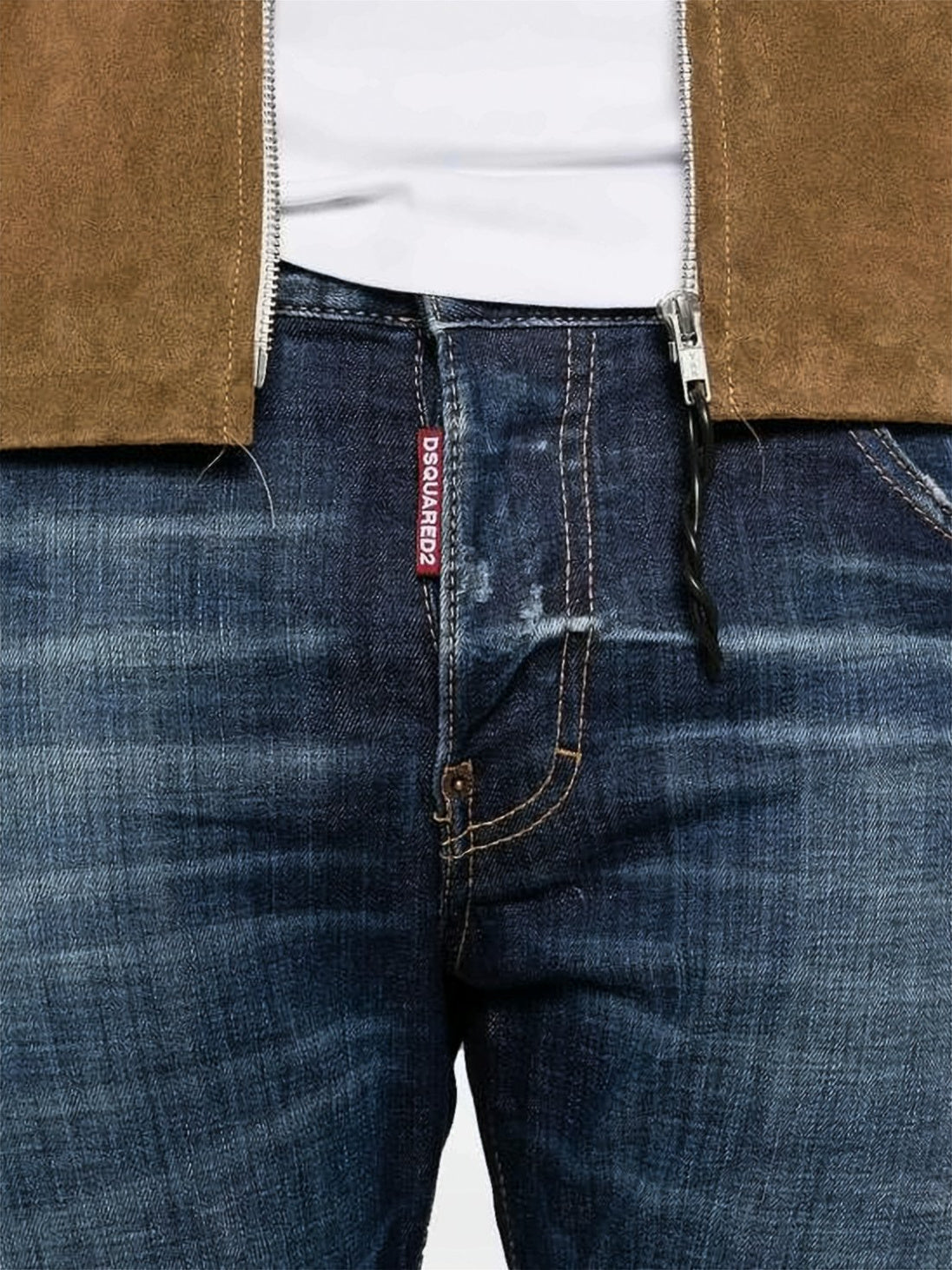 Blue Slim Fit Lightly Faded Denim Pants