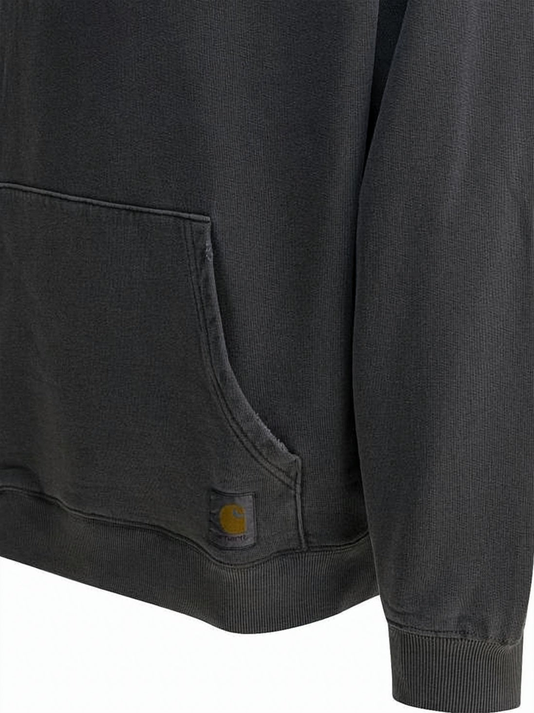 Long-Sleeve Sweatshirt with Ribbed Details and Kangaroo Pocket