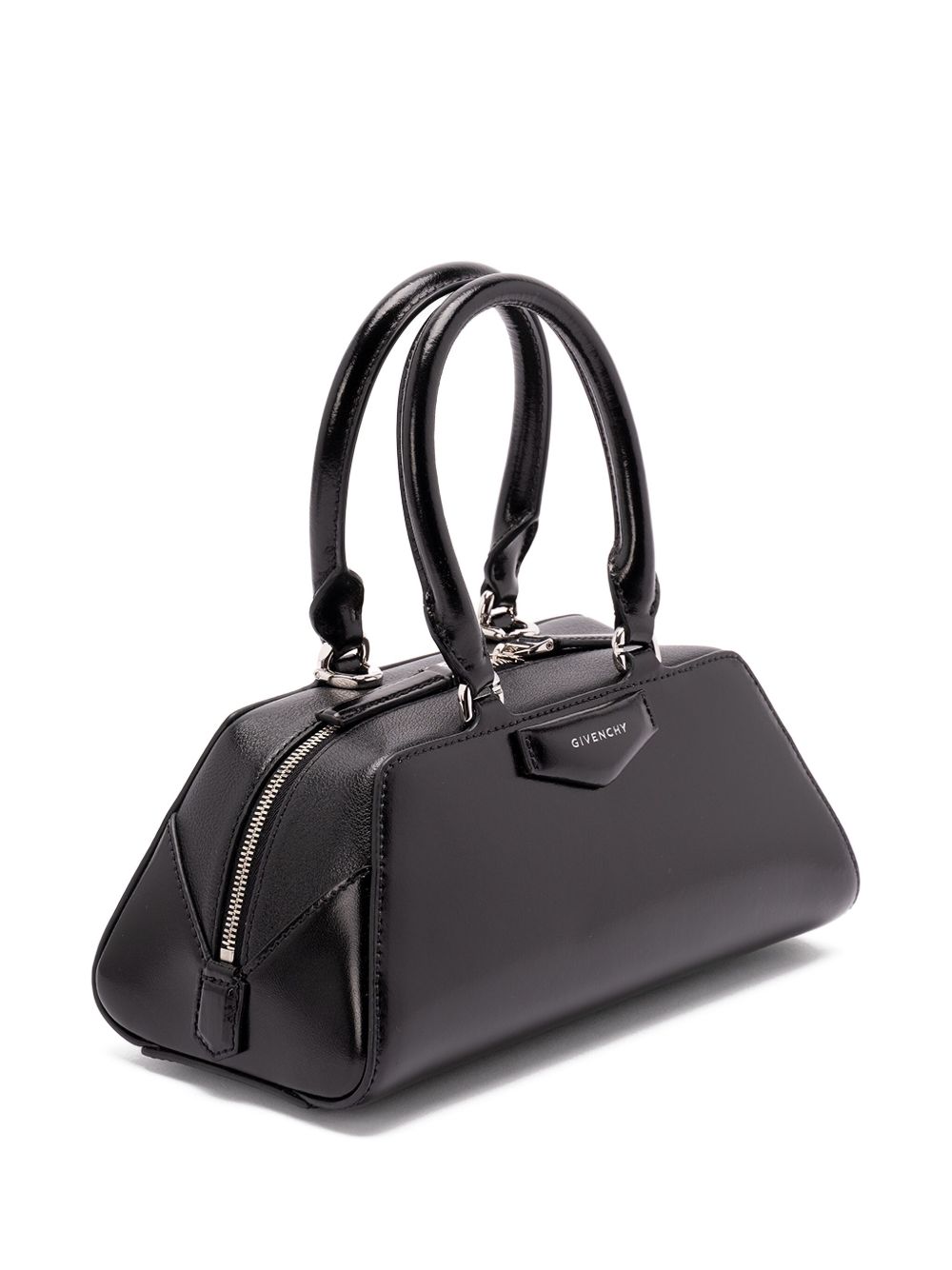 Structured Handbag in Glossy Calf Leather